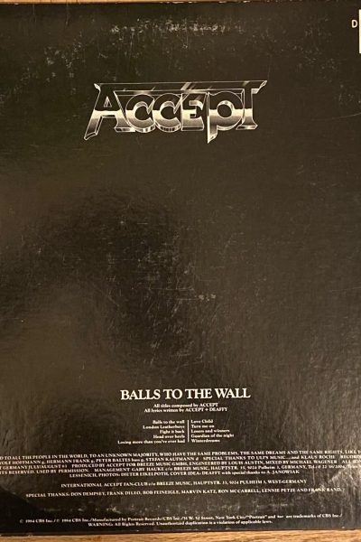 Accept’s ‘Balls to the Wall’ Was a Flawless Album Start to Finish.